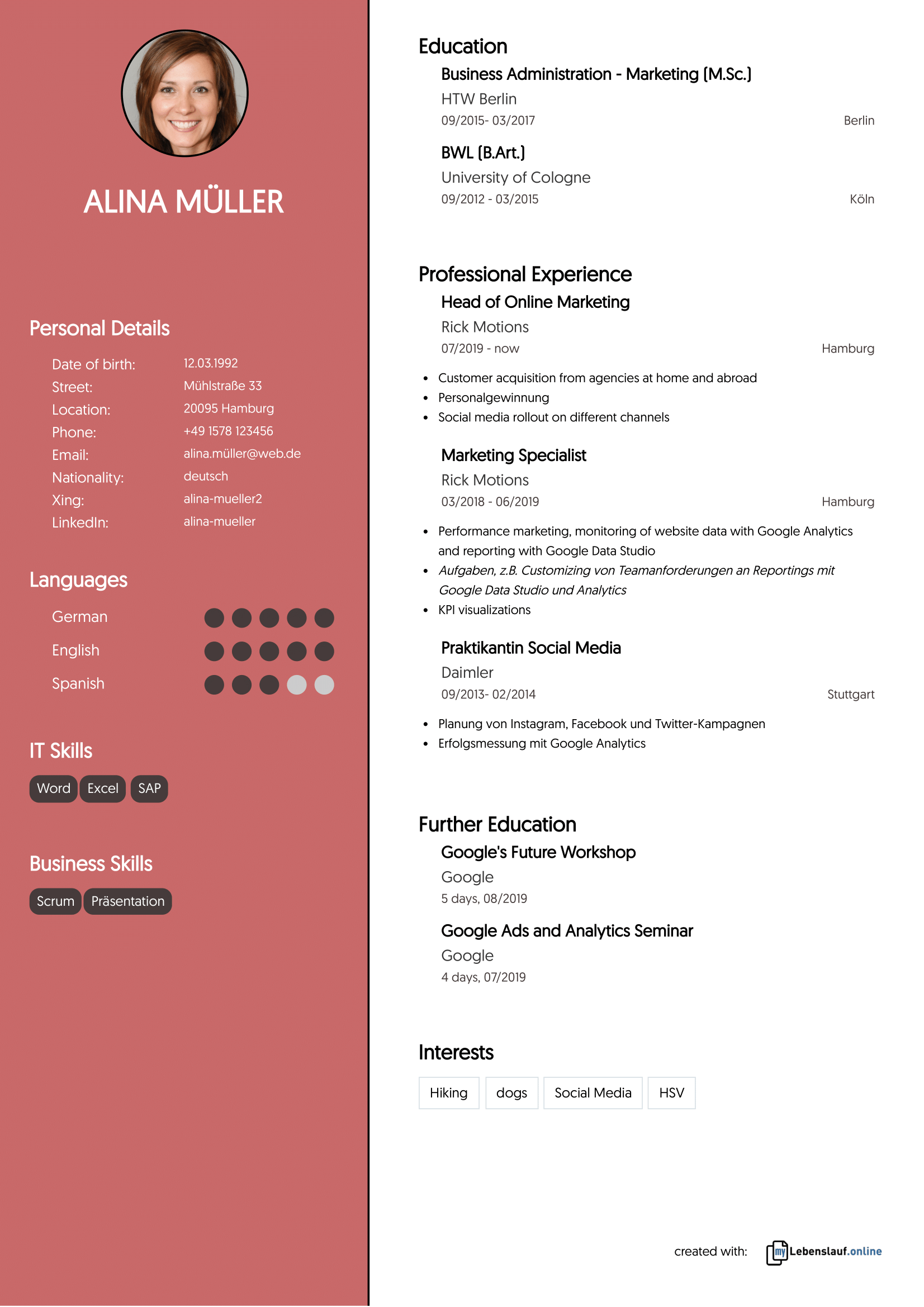 CV templates for free 📄